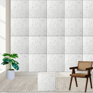 Modern White Black and Gold Speckled Tile