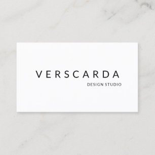 Modern White & Black Bold Design Studio Beauty Business Card