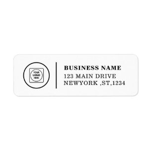 Modern White Black Logo Professional Brand Label