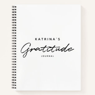 Modern White Black Simple Bridal Shower Gift List  Notebook