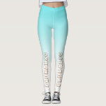 Modern white blue gradient workout  leggings<br><div class="desc">Modern white blue gradient workout leggings for her.</div>