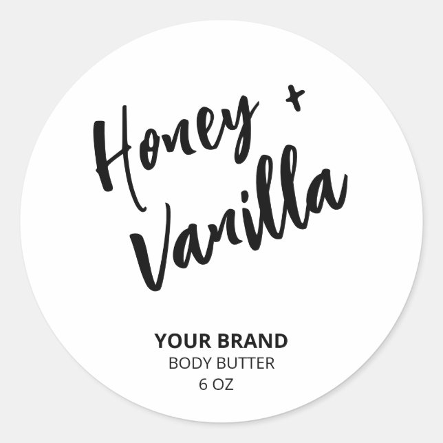 Modern White Body Butter Product Labels (Front)