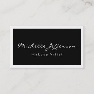 Modern White Border Black Colour Business Card