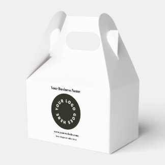 Modern White Business Add Your Logo Favour Box