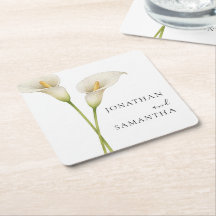 Modern White Calla Lilie Flower Wedding