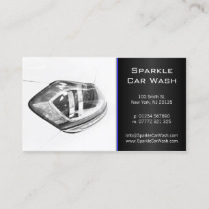 Modern White Car Headlamp Business Card