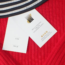 Modern White Clothing Price tag with logo