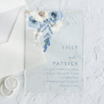 Modern White & Dusty Blue Wedding Acrylic Invitations<br><div class="desc">Modern White & Dusty Blue Wedding Acrylic Invitations

See matching collection in Niche and Nest Store

Many thanks</div>