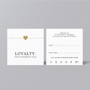 Modern White Faux Gold Heart Lines Beauty Loyalty