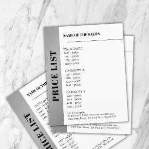 Modern White Faux Silver Stripe Bold Beauty Flyer