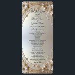Modern White Flowers Pearls Wedding Program Programme<br><div class="desc">Beautiful Modern White Flowers Pearls Wedding Program</div>