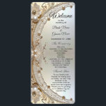 Modern White Flowers Pearls Wedding Program Programme<br><div class="desc">Beautiful Modern White Flowers Pearls Wedding Program</div>