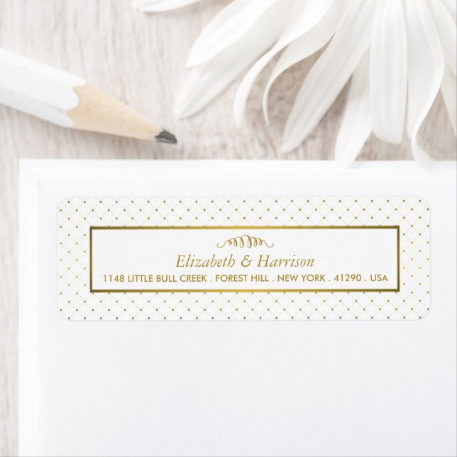 Modern White & Gold Foil Effect Wedding (Insitu)