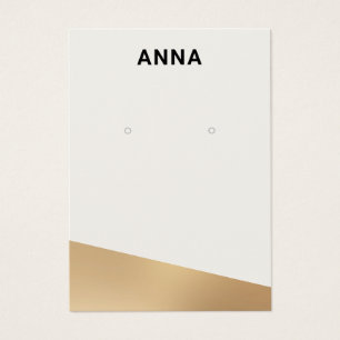 Modern White Gold Jewellery  Earring Display Card