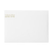Modern White & Gold Polka Dots Wedding Wrap Around Label (Front)