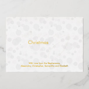 Modern White Gold Script Bokeh Merry Christmas
