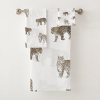 Modern White Golden Leopard Jungle Animals