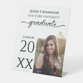 Modern White Graduation Arch Photo Frame Sign