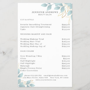 Modern, white-green Leafy Flyer