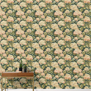 Modern White Hydrangea Wallpaper
