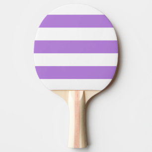 Modern White, Lavender Purple Stripe Ping Pong Paddle