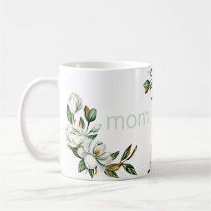 Modern White Magnolia Mothers Day  Coffee Mug