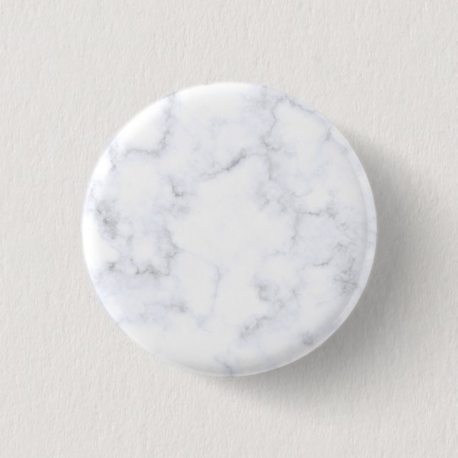 Modern White Marble 3 Cm Round Badge (Front)