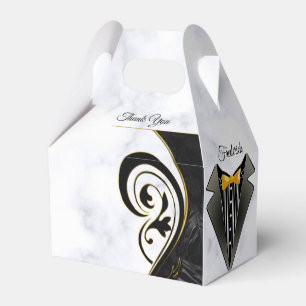 Modern White - Marble Black Abstract Gift Box