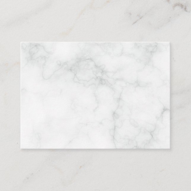 Modern White Marble Enclosure Card (Front)