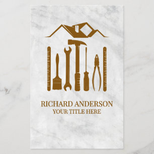 Modern White Marble Handyman Auto Repair Service  Flyer