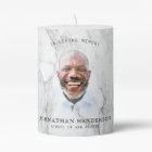 Modern White Marble In Loving Memory Photo Tribute