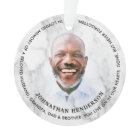 Modern White Marble In Loving Memory Photo Tribute