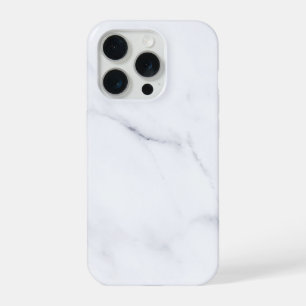 Modern White Marble iPhone 15 Pro Case