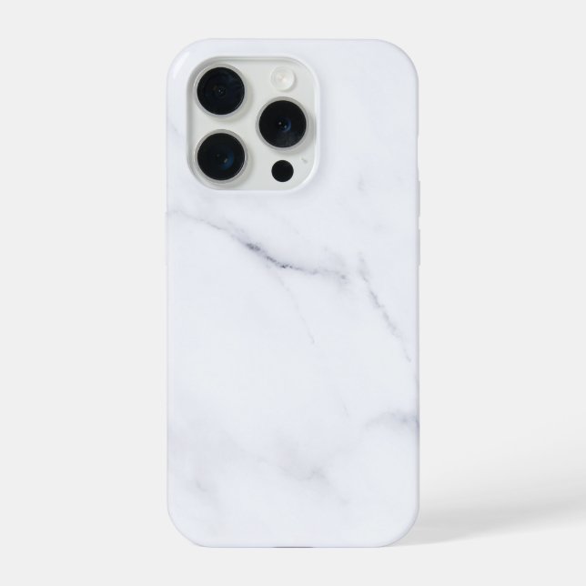 Modern White Marble iPhone Case (Back)