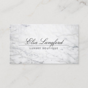 MODERN WHITE MARBLE LUXURY BOUTIQUE Business Card