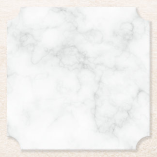 Modern White Marble Paper Coaster