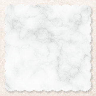Modern White Marble Paper Coaster