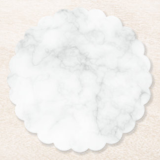 Modern White Marble Paper Coaster
