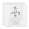 Modern White Marble Script | Wedding Invitation