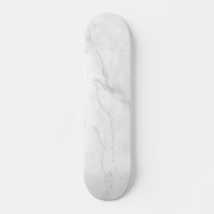 Modern White Marble Skateboard