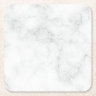 Modern White Marble Square Paper Coaster