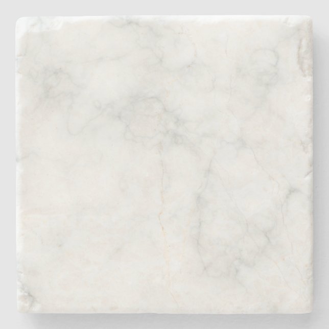 Modern White Marble Stone Coaster (Front)