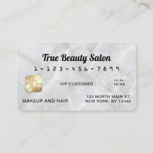 Modern White Marble Stone Credit Card