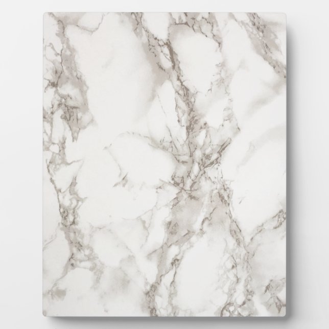 Modern White Marble Texture Pattern Plaque (Front)