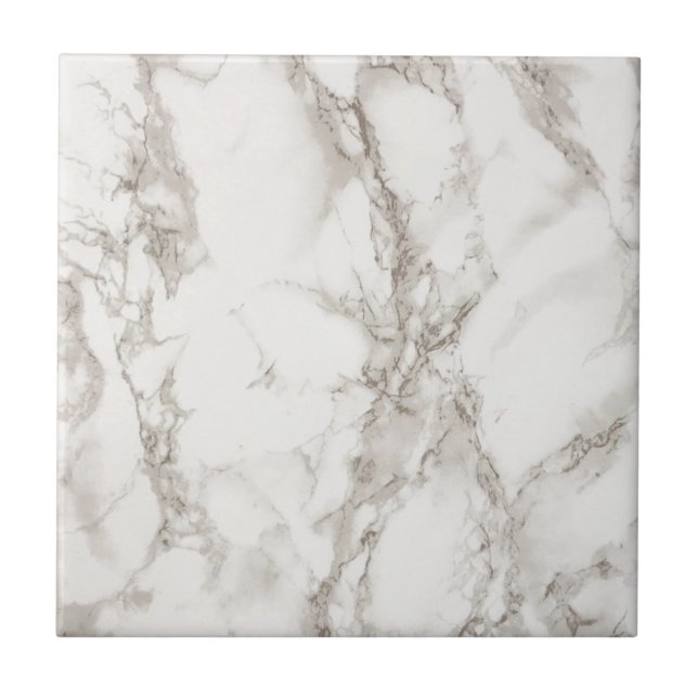 Modern White Marble Texture Pattern Tile (Front)