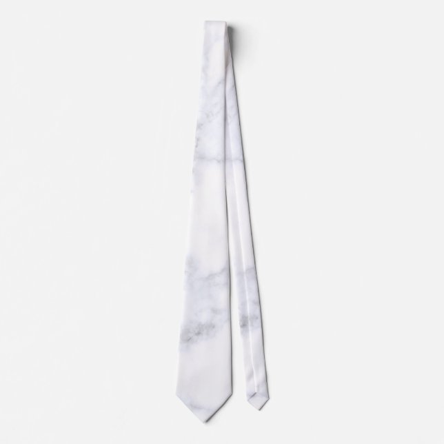 Modern White Marble Tie (Front)