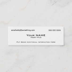 Modern White Mini Business Card
