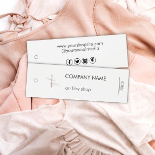Modern White  Minimalist Business Logo Price Tag