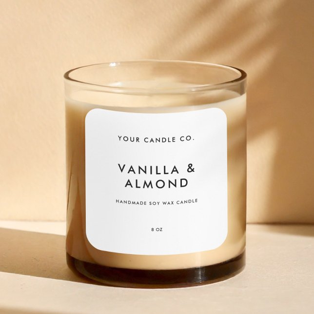 Modern White Minimalist Candle Label (Creator Uploaded)