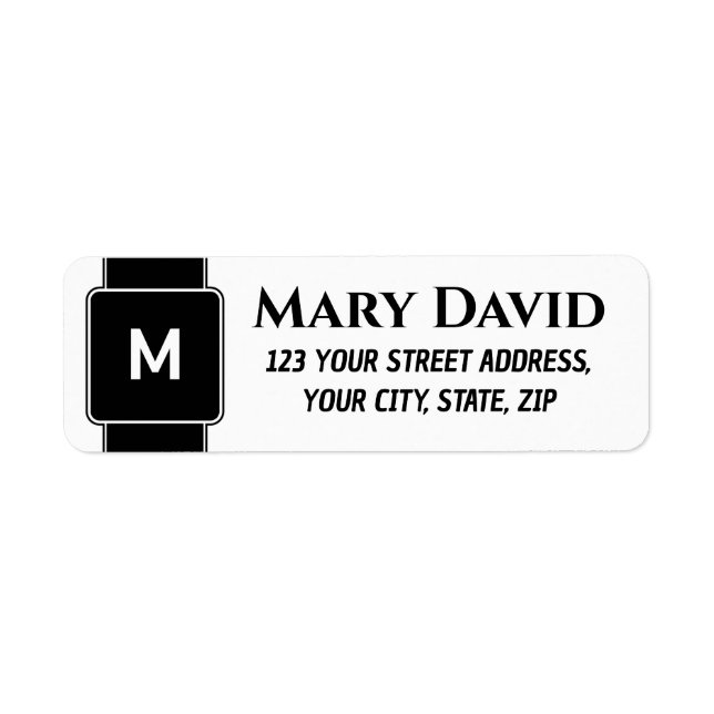 Modern white minimalist elegant return address (Front)